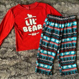 Target Family Matching Little Lil Bear Xmas Pajamas Size 4T